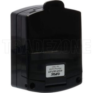 Clipsal415VF-BK | Clipsal 10 Amp Single Weatherproof Caravan Outlet Black