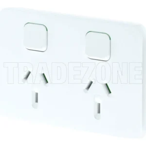 Clipsal 10 Amp ICONIC Double Internal Powerpoint Vivid White